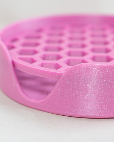 Porte-savon rose