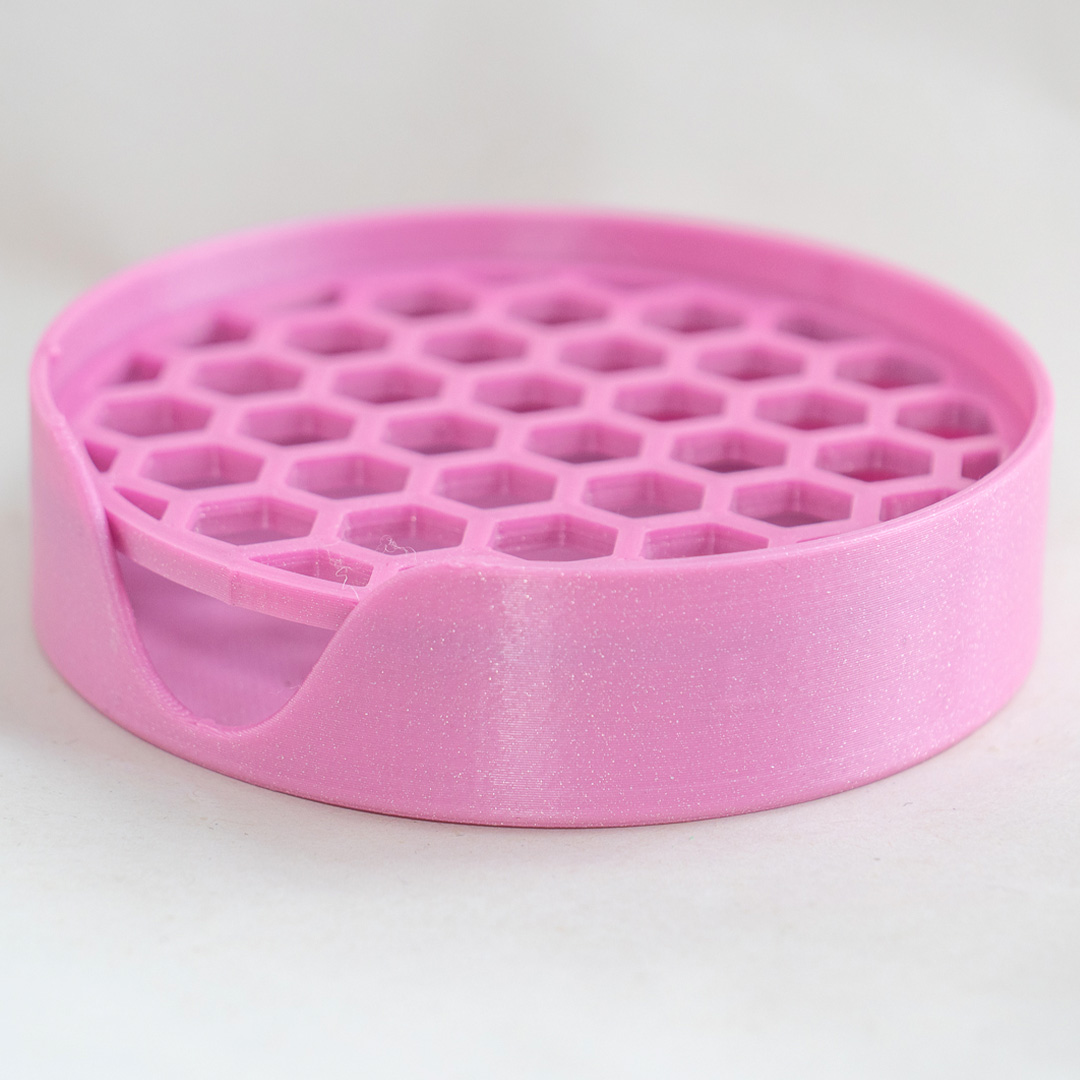 Porte-savon rose