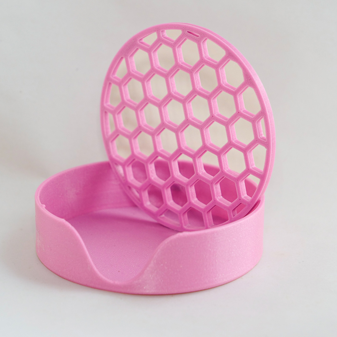 Porte-savon rose