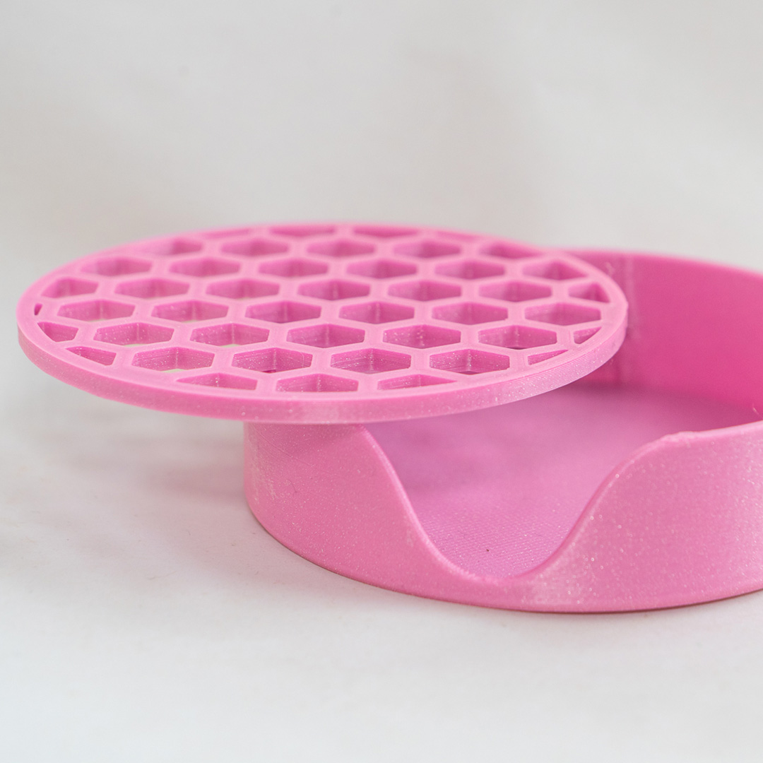 Porte-savon rose