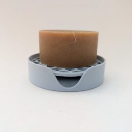 porte savon bleu gris