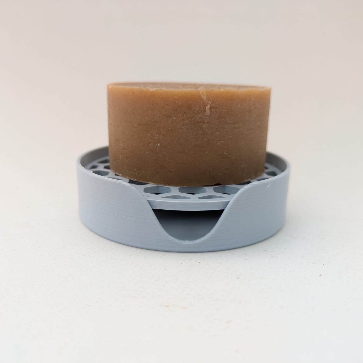porte savon bleu gris