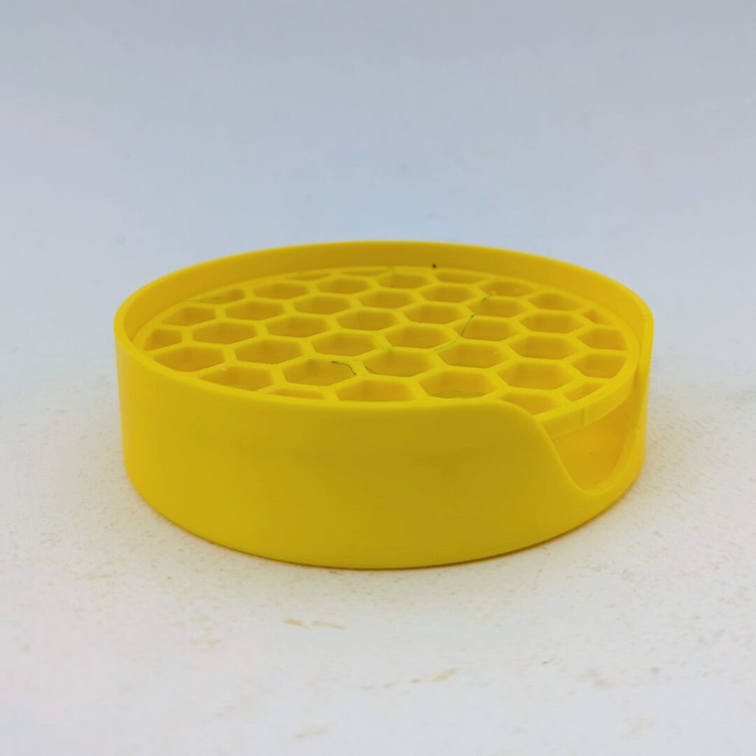 porte savon jaune