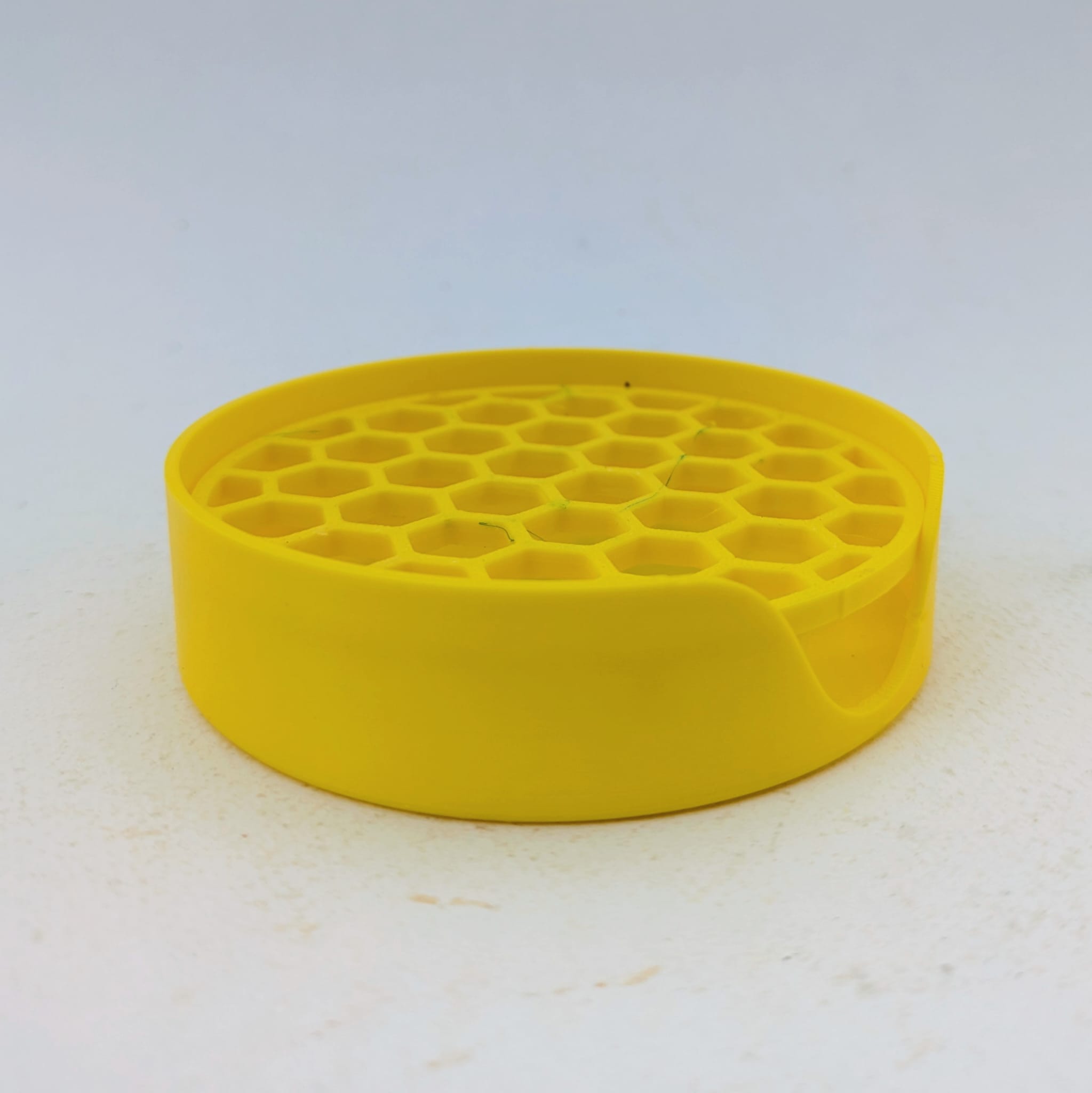 porte savon jaune