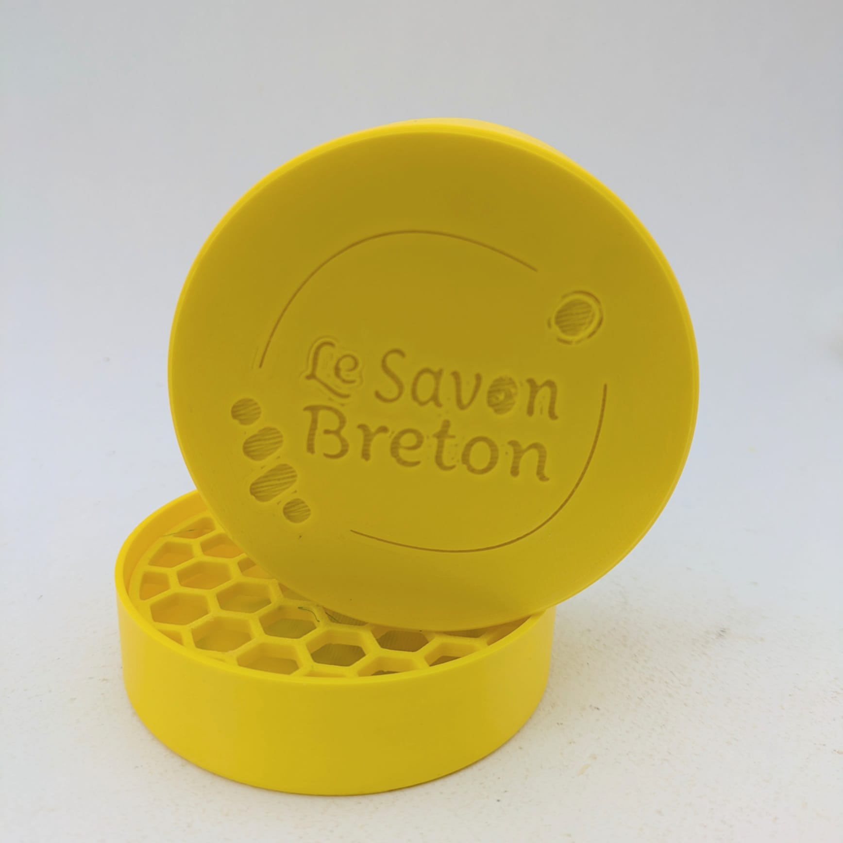 porte savon alvéolé jaune